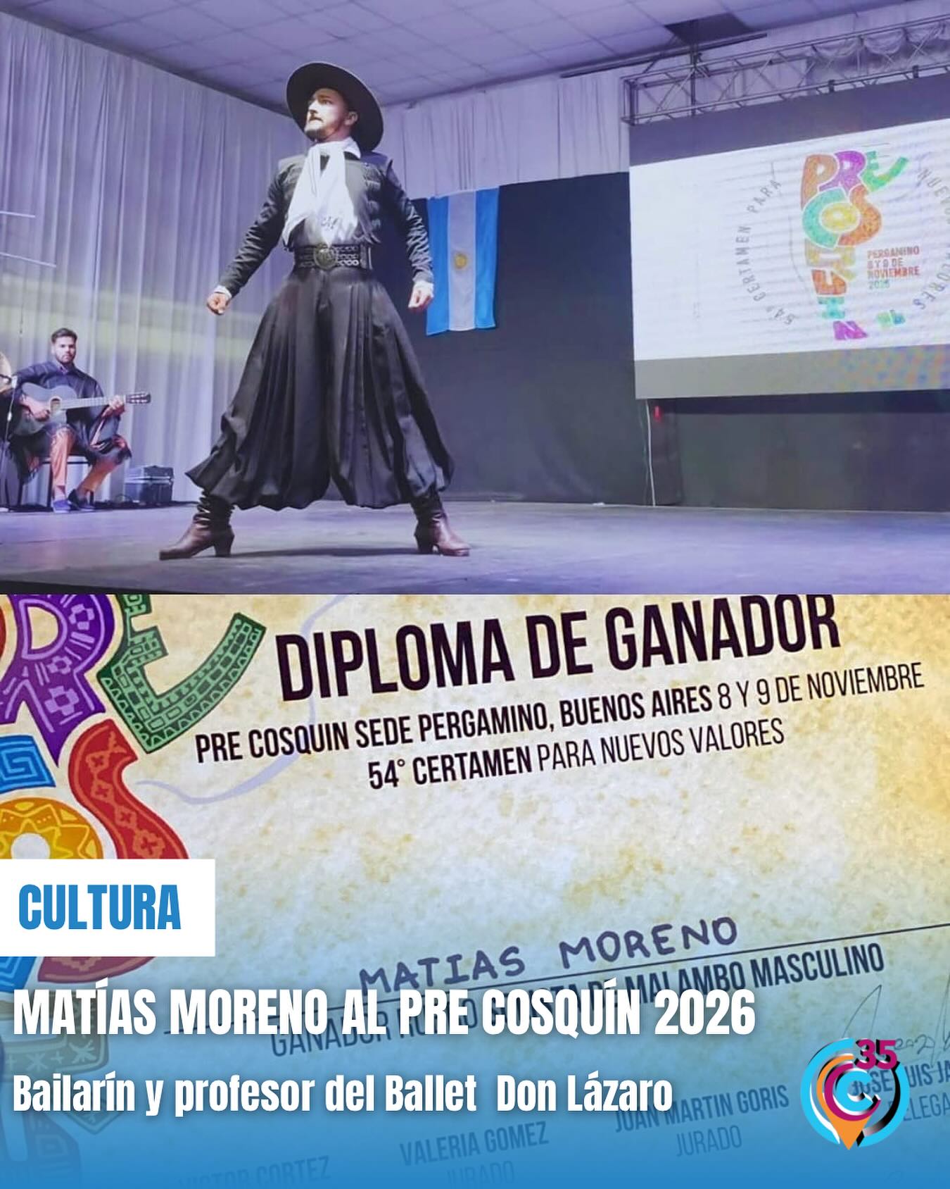 Matías Moreno al pre Cosquín 111125