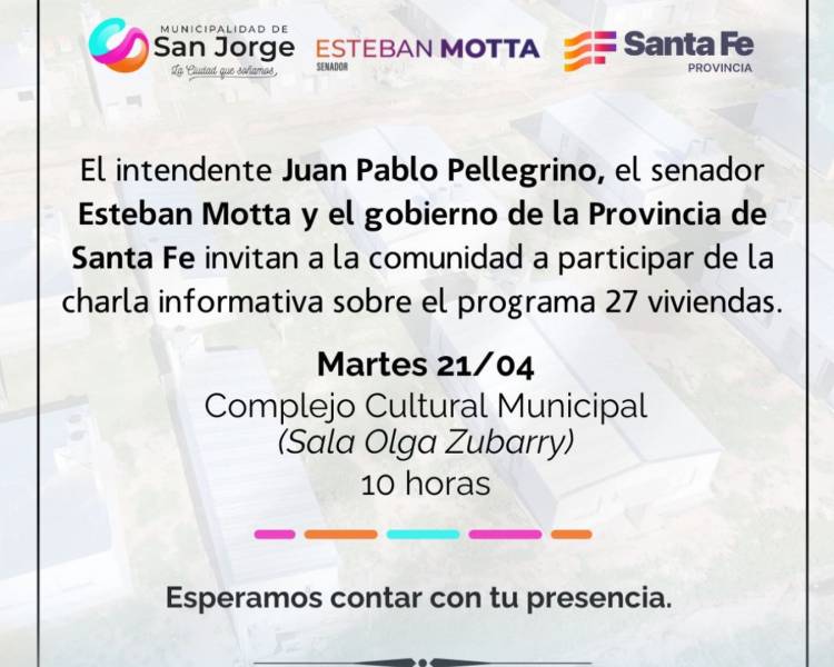 CHARLA INFORMATIVA SOBRE EL PROGRAMA 27 VIVIENDAS 