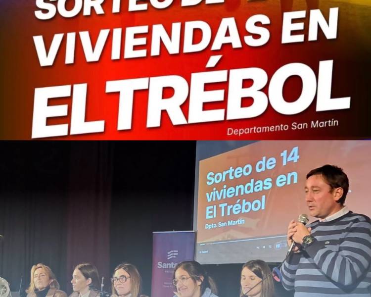 SORTEO DE 14 VIVIENDAS EN EL TRÉBOL